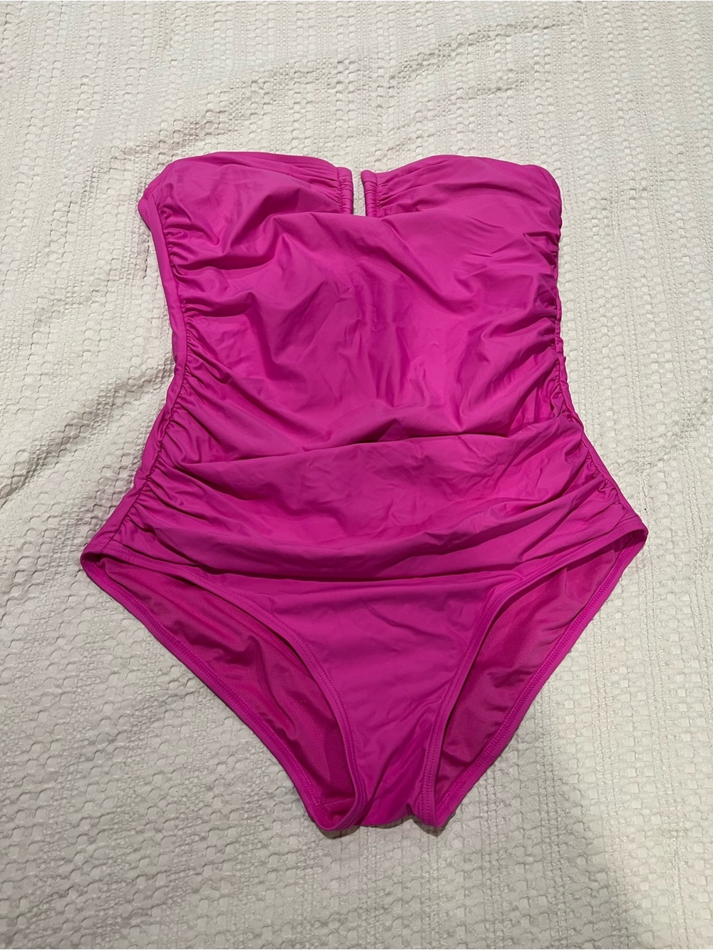 DKNY Strapless Fuchsia One-Piece Swimsuit
